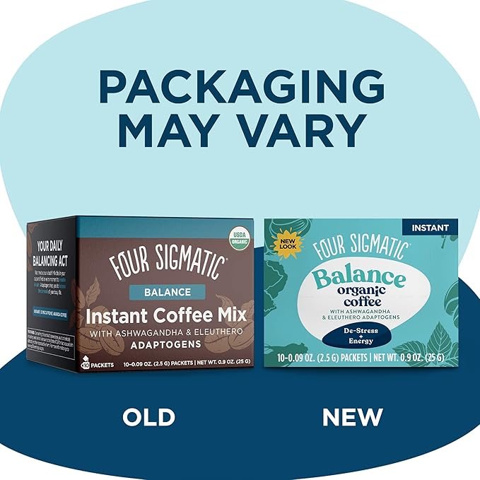 2 10-Pack of Medium Roast Instant Coffee with Ashwagandha, Chaga & Tulsi by Four Sigmatic