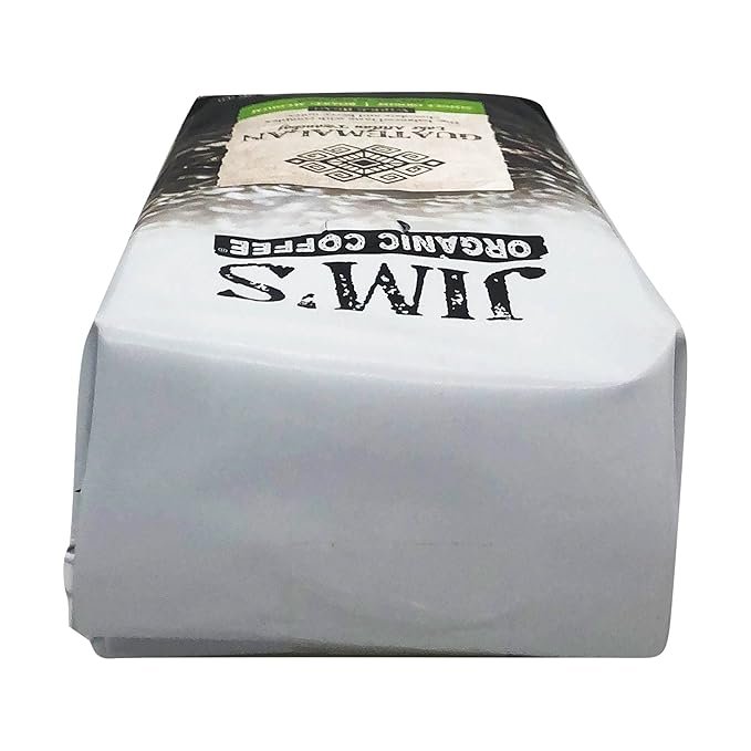 1 Jim’s Organic Coffee – Guatemalan Lake Atitlan – Single Origin, Medium Roast - Whole Bean 12 oz Bag