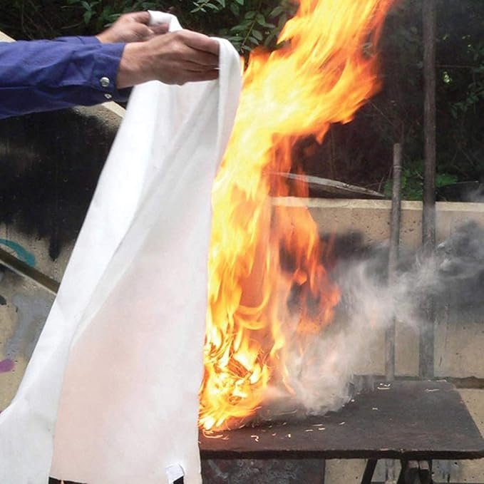 4 Tonyko Fiberglass Fire Safety Blanket for Emergency Situations, Flame Resistant Shield and Thermal Insulation