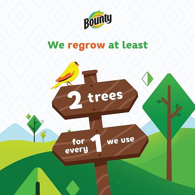 4 Bounty White Paper Towels, 12 Family Rolls - Equivalent to 30 Regular Rolls (Packaging May Vary)