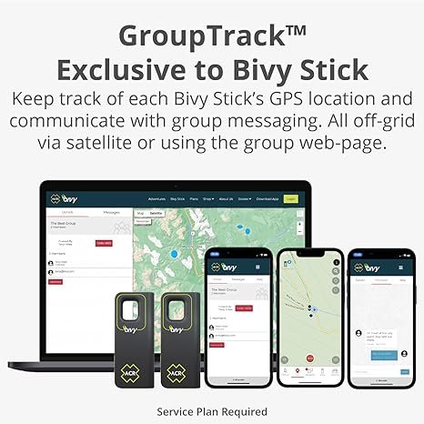 2 Bivy Link Communicator - Worldwide Two-Way SMS Text Messaging, GPS Tracking, Mapping, Emergency SOS, Weather Updates, & Location Sharing - App for Android & iOS