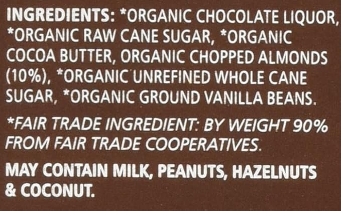 4 Equal Exchange Organic Dark Chocolate with Almonds, 2.8-Ounce (Pack of 6)