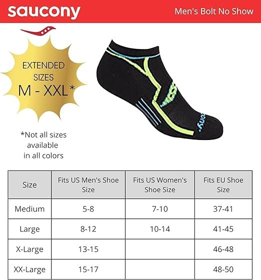 1 Men's Saucony Rundry Performance No-show Socks Multi-pack