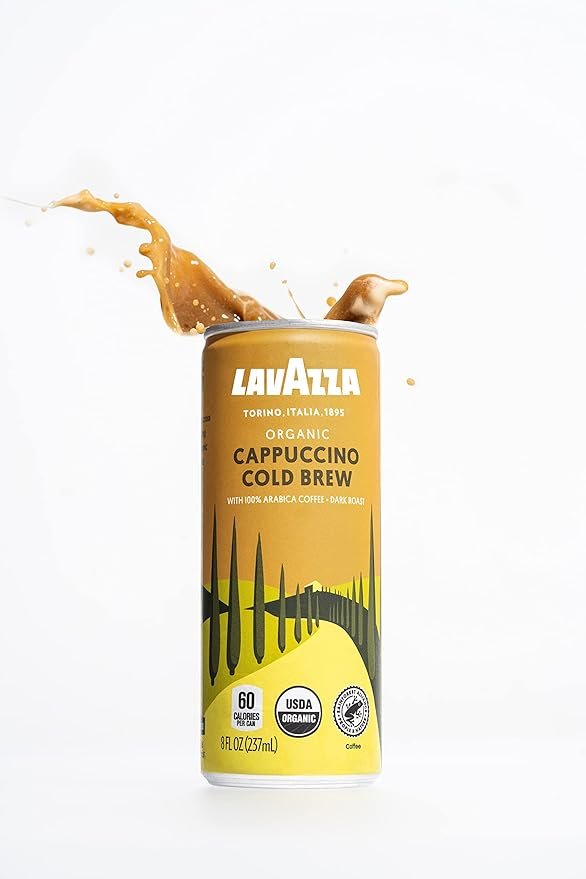 1 Organic Cappuccino Cold Brew Coffee by Lavazza - (8 fl oz - Pack of 4)