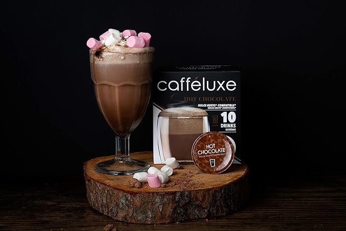 2 Caffeplus | 40 Coffee Pods | Dolce Gusto Similar Capsules | Creamy Milk hot chocolate capsules | 40 portions