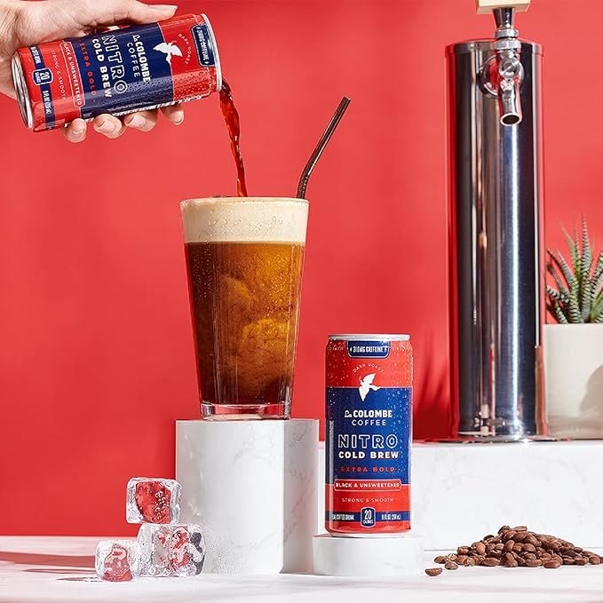 1 La Colombe Cold Brew Coffee - Nitro Extra Bold - 9 Fluid Ounce, 12 Count – Dark Roast, Singe-Origin - Made With Real Ingredients - Grab and Go Coffee
