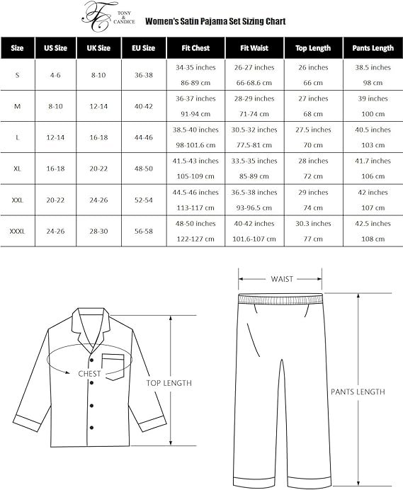 2 Women's Satin Sleepwear Set by TONY AND CANDICE
