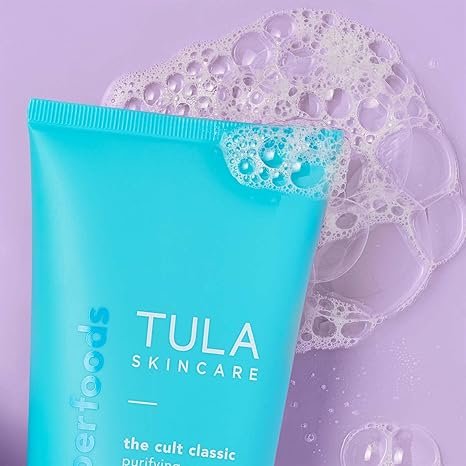 7 TULA Skin Care Purifying Face Cleanser (Travel-Size) | Gentle and Effective Facial Cleanser, Makeup Remover, Nourishing and Hydrating | 1.67 oz.