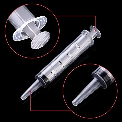 1 Frienda Large Plastic Syringe 4 Pack Measuring Syringe Tools Dispensing Multiple Uses(20 ml)
