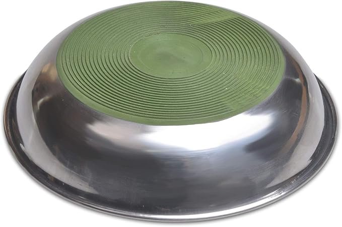2 Van Ness Pets Whisker-Friendly Stainless Steel Cat Bowl, Wide Saucer Style Dish, 8 OZ, Natural