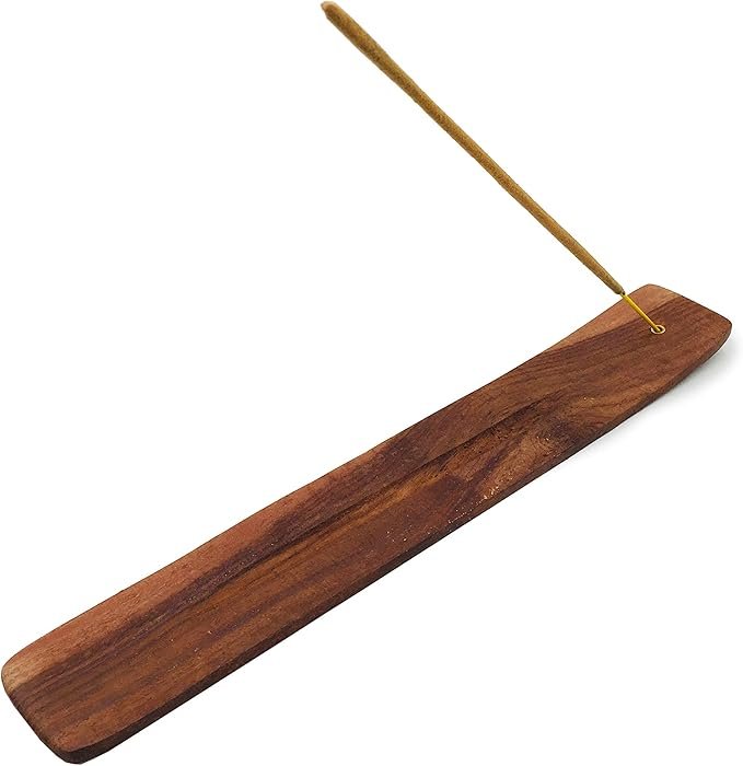 3 Authentic Satya Sai Baba Nag Champa Incense Sticks with Wooden Incense Holder - 100 Gram Box