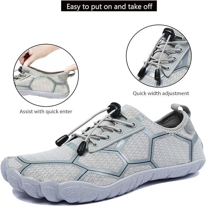 1 MOLASWIM Aqua Shoes for Men - Fast-Drying Barefoot Footwear with Wide Toe - Ideal for Outdoor Activities, Beach, Swimming, Surfing, Fishing, and Pool