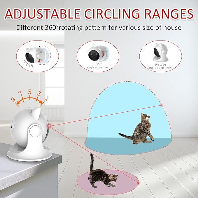 2 Automatic Cat Laser Toys, Interactive Laser Cat Toys for Indoor Cats/Kitty/Dogs, Cat Laser Toy Automatic