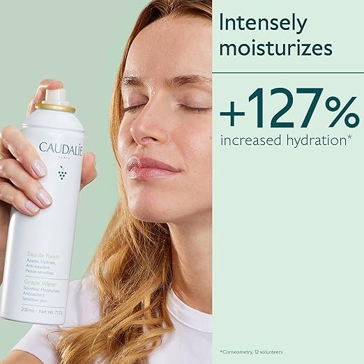 2 Caudalie Grape Water Moisturizing Face Mist - Soothing Organic Facial Spray to Instantly Hydrate and Strengthen the Skin Barrier, Safe for Sensitive Skin