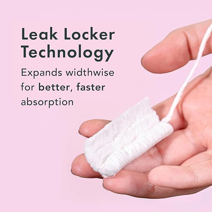 2 Rael Tampons, Compact Applicator Tampon Made with Organic Cotton - Tampons Multipack, Regular and Super Absorbency, BPA-Free, Chlorine Free, Leak Locker Technology (72 Count, Bundle)