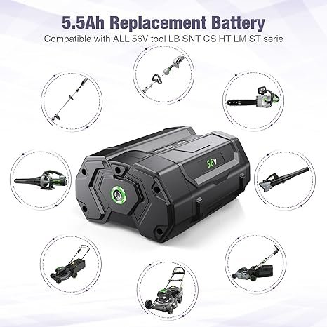2 C D H 5500mAh 56V Battery Upgrade for EGO Power+ Cordless Tools
