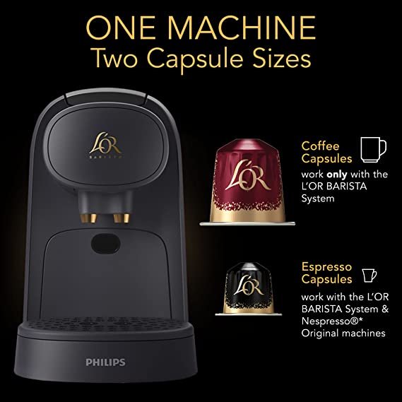 2 The Philips Black L'OR Coffee and Espresso Machine Combo