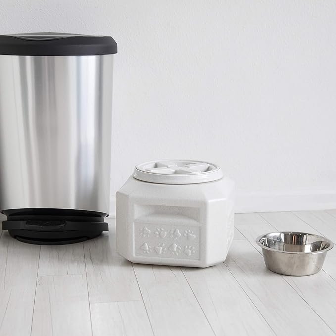 4 Gamma2 Vittles Vault Dog Food Storage Container With Airtight Lid, Up To 10-15 Pounds Dry Pet Food Storage, Made in USA