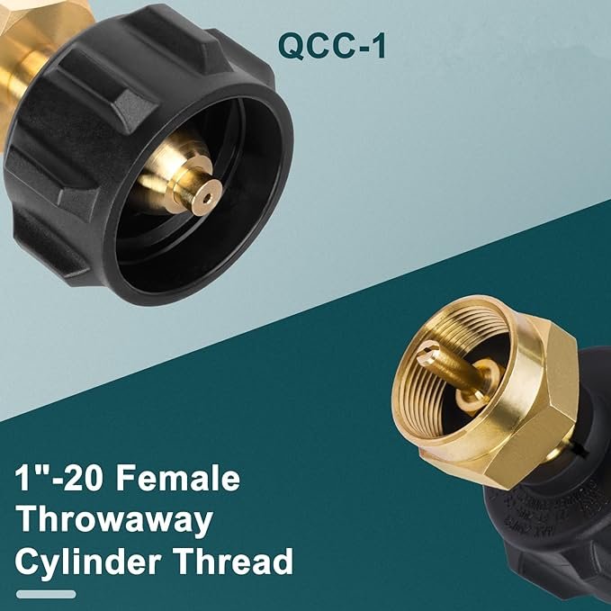 2 GASRefill Propane Adapter, Refill Small Bottles from Larger Tanks, User-Friendly, Durable Brass Construction