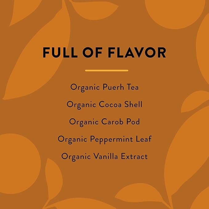 3 Choice Organic Cocoa Mint Puerh Tea, Caffeinated, 16 Bags (Pack Of 6)