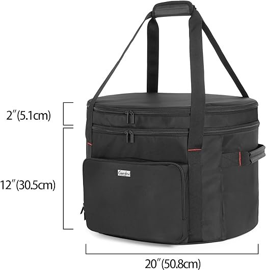 3 Black Carry Bag for Outland Firebowl 893 870 823 Propane Gas Fire Pit, Ideal for RV Travel & Camping, Patented Double-layer Design