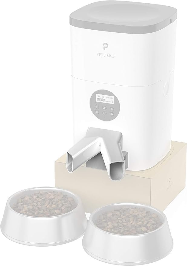 1 PETLIBRO Two-Way Pet Meal Splitter, Multiple Cat Feeder Accessories for Two Cats or Dogs, Same Time Feeding Food Dispenser Suitable for Automatic Cat Feeder Model PLAF001, PLAF101,PLAF002