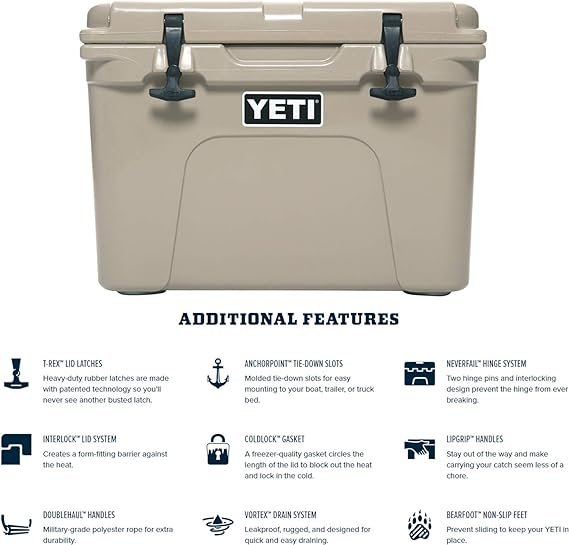 4 YETI Tundra 35 Cooler