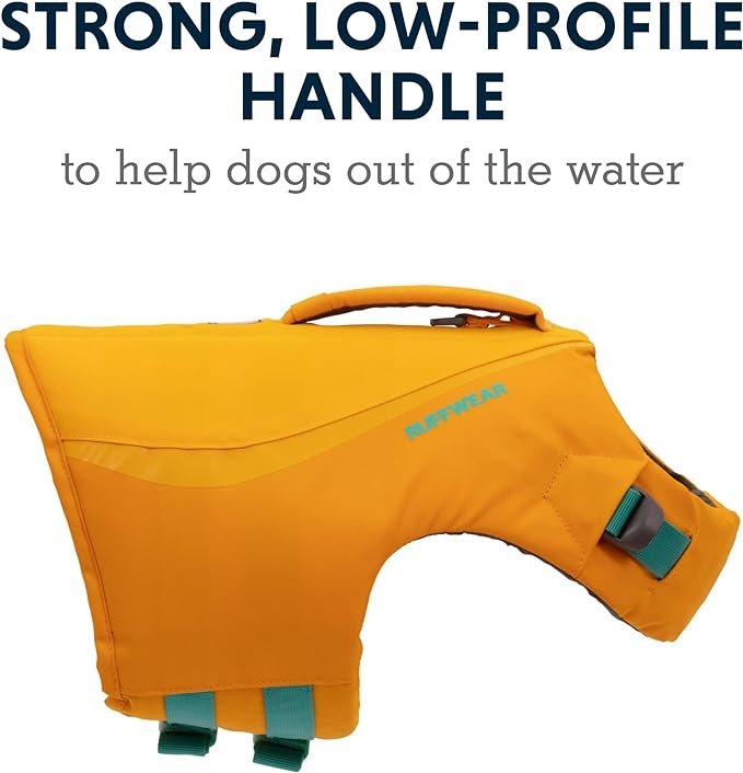 2 Pet Safety Floatation Vest, Orange Wave Design, Size XXS