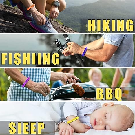 5 Waterproof Mosquito Bracelets and Patches Bundle - 48 Count