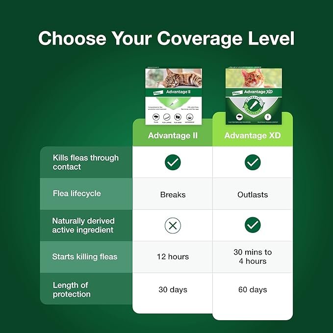 5 Advantage II Small Cat Vet-Recommended Flea Treatment & Prevention | Cats 5-9 lbs. | 6-Month Supply