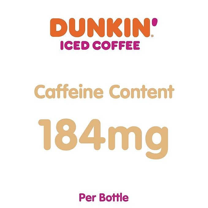2 Dunkin Donuts Iced Coffee, French Vanilla Blend, 13.7 Fl oz (Pack of 12)