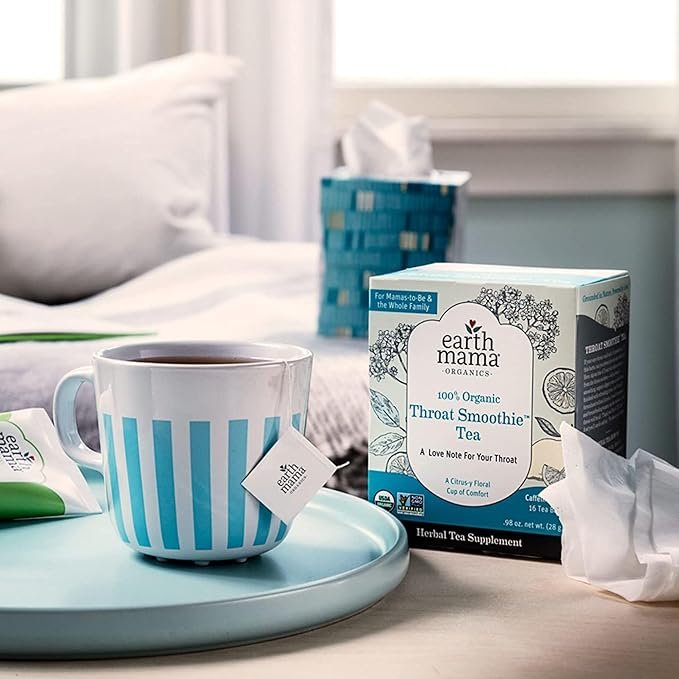 5 Throat Soothie Tea with Elderflower for Immune Support | Formulated with No Licorice | Safe for Kids & During Pregnancy, 16-Count