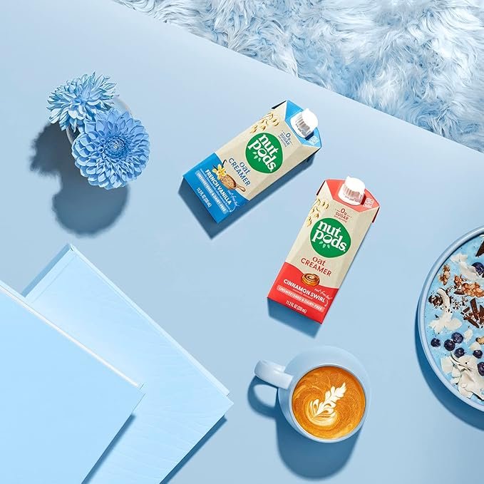 5 French Vanilla Oat Milk Creamer - Unsweetened Oat Beverage - Nut-Free Plant-Based Creamer - Keto-Friendly, Gluten-Free, Non-GMO, Vegan-Friendly, Sugar-Free, Kosher-Certified (3-Pack)