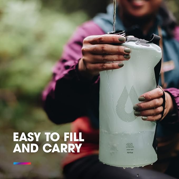 1 WaterPack (2L, 3L, 4L, or 6L) - Tough, Lightweight Water Container for Outdoor Adventures, Camping, and Crisis Readiness - Compatible with Filters, Free from BPA & PVC