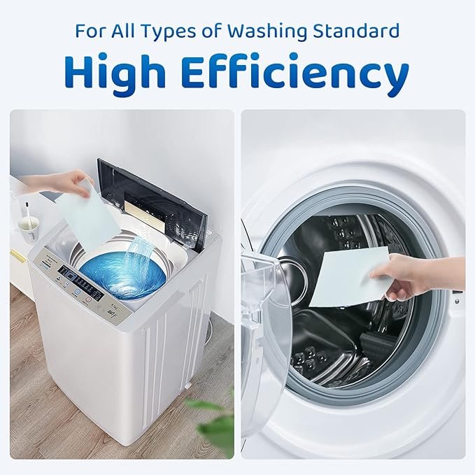 3 CLEACE Laundry Detergent Sheets Travel Packets (62 Loads, Blueberry Scent, Individual Packages, 31 Sheets) Biodegradable Liquidless Washing Strips - Easy to Carry and Use for Travel, Camping, Dorms, Hotel, Home