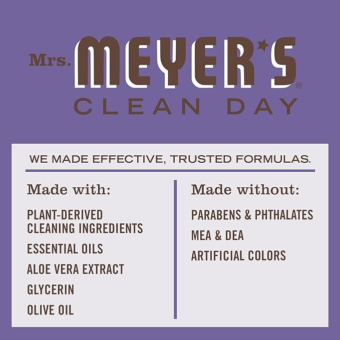 2 MRS. MEYER'S CLEAN DAY Liquid Dish Soap Refill, Biodegradable Formula, Compassion Flower, 48 fl. oz