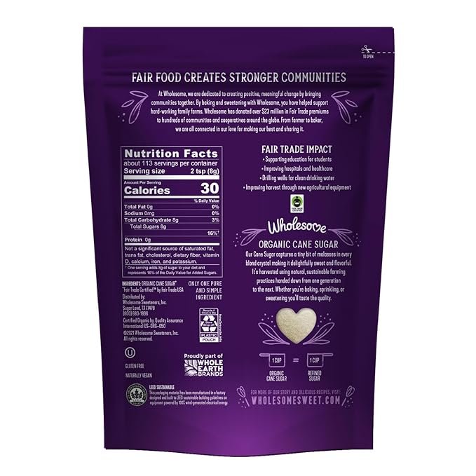 1 Wholesome, Sugar Cane Organic, 32 Ounce