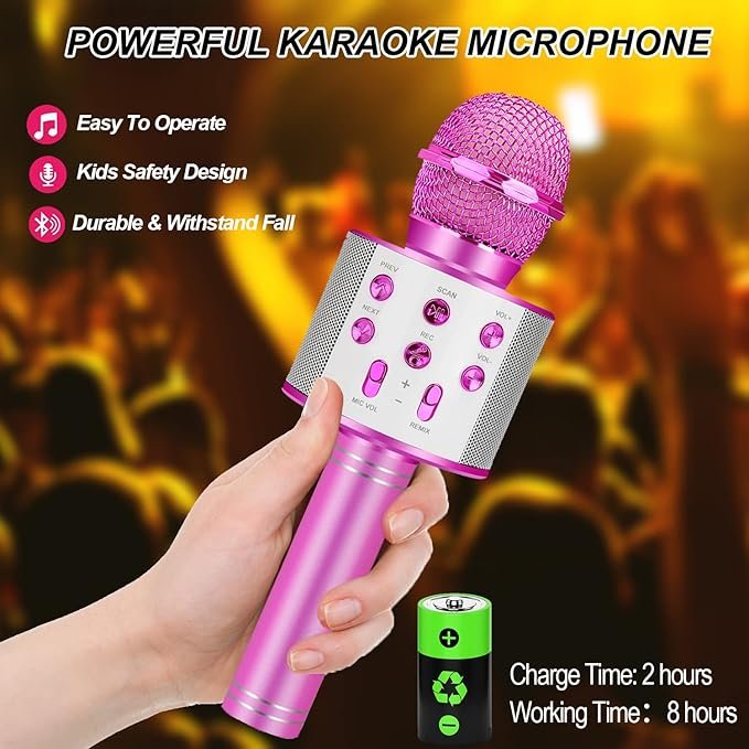 1 Gifts for Girls Ages 3-16, Kids Karaoke Microphone for Ages 4-12, Top Birthday Presents for Kids and Teens Ages 5-11.