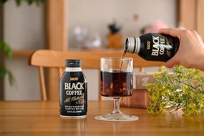 1 UCC Pure Black Coffee, Authentic Blend, Directly Sourced from Japan, 9.74 oz (Pack of 24)
