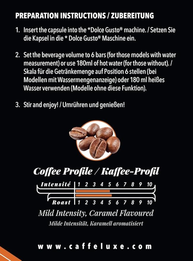 2 Café Delight | 40 Caramel Latte Coffee Capsules | Dolce Gusto Compatible Pods, Caramel Latte Capsules - 40 servings