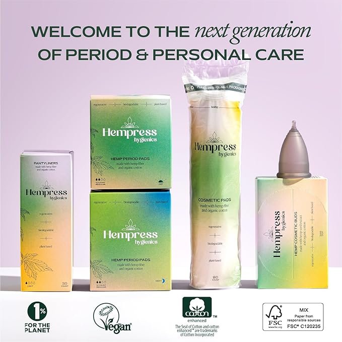 5 Hempress Charcoal Period Cup, Medical Grade Silicone, Feminine Care Reusable Menstrual Cups for Women, Soft, Comfortable, Flexible, Leakproof, Bleach & Toxin Free, Stain Resistant, Up to 12 Hour Wear