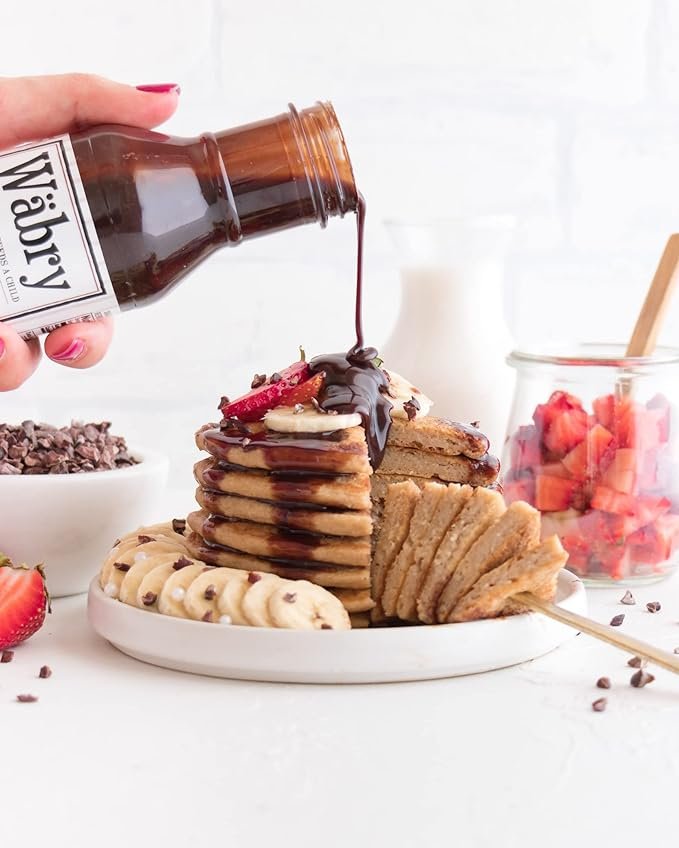 3 Organic Hazelnut Chocolate Syrup – 15.5oz (439g), Pancake and Waffle Topping, Dessert and Beverage Enhancer, Vegan Coffee Flavor, No Artificial Additives – Safe Packaging