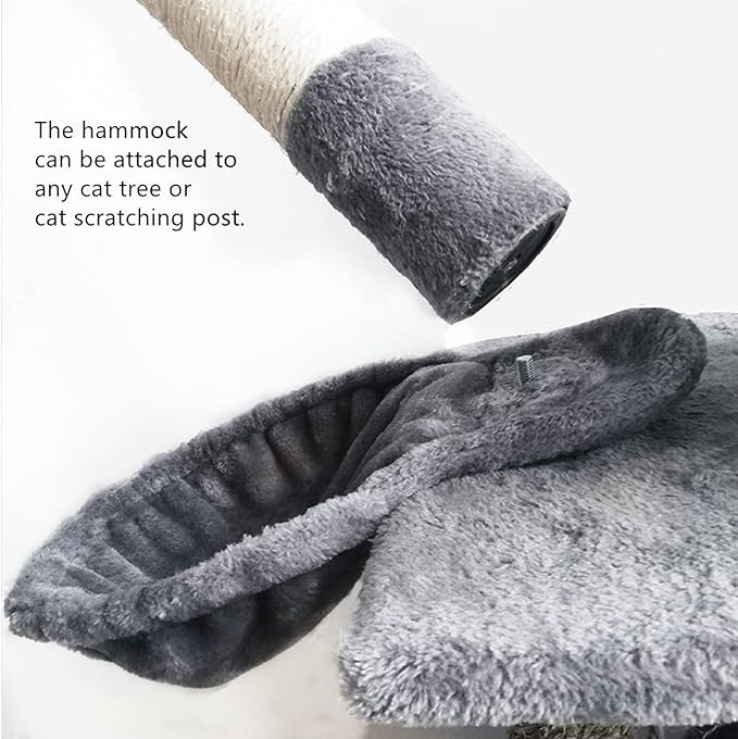 3 SHENGOCASE 14.6" Green Nest Basket Lounger Hammock Bed for Cat Tree Cat Tower Replacement, 5-Pack Hanging Toys, Cat Tree Accessories Hammock Attachment (Large 1pc, Green)