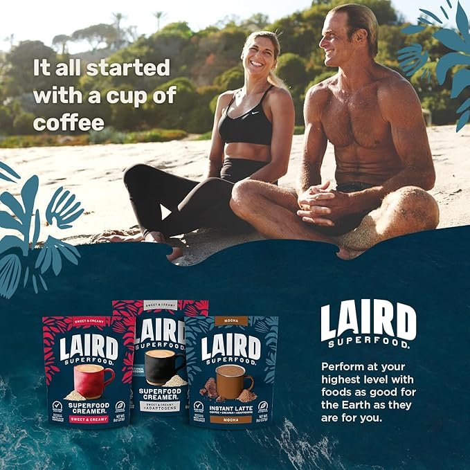 3 Laird Superfood Vanilla Coconut Coffee Creamer - 16 oz. Bag