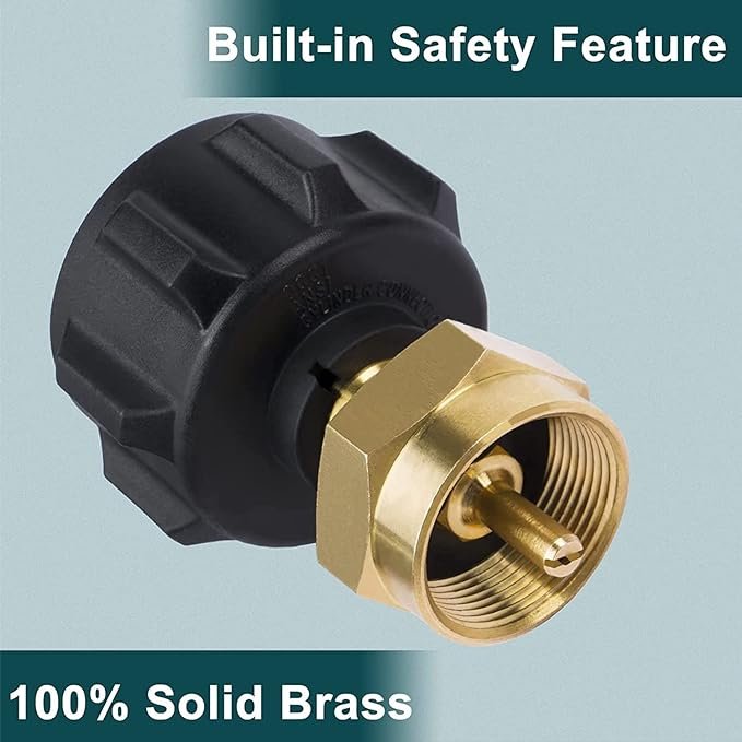3 GASRefill Propane Adapter, Refill Small Bottles from Larger Tanks, User-Friendly, Durable Brass Construction