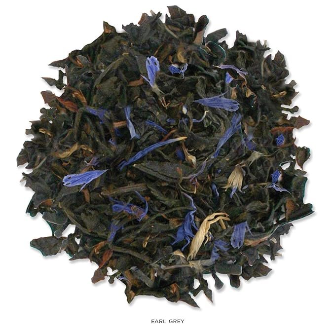 1 Tea Forte Earl Grey Premium Organic Loose Leaf Caffeinated Black Tea Blend, Resealable 1 Pound Bag, Makes 160-175 Cups