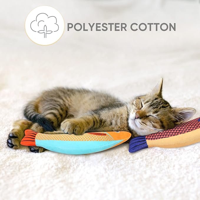 3 Catnip Toy, 3PCS Cat Chew Toys, Bite Resistant Catnip Toys with Bell Inside, Plush Cartoon Kitten Teething Interactive Toy for Cats