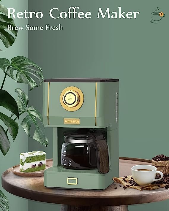 1 Amaste Vintage-Inspired Beverage Machine, Emerald Green