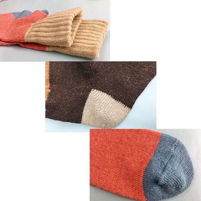 1 Vintage Cozy Wool Knit Winter Socks (5 Pairs) for Women
