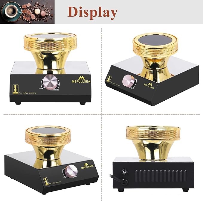 5 110V Siphon Coffee Maker Halogen Beam Burner - Msfullsea
